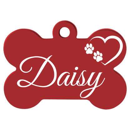 Anodized Aluminum Bone Pet Tags