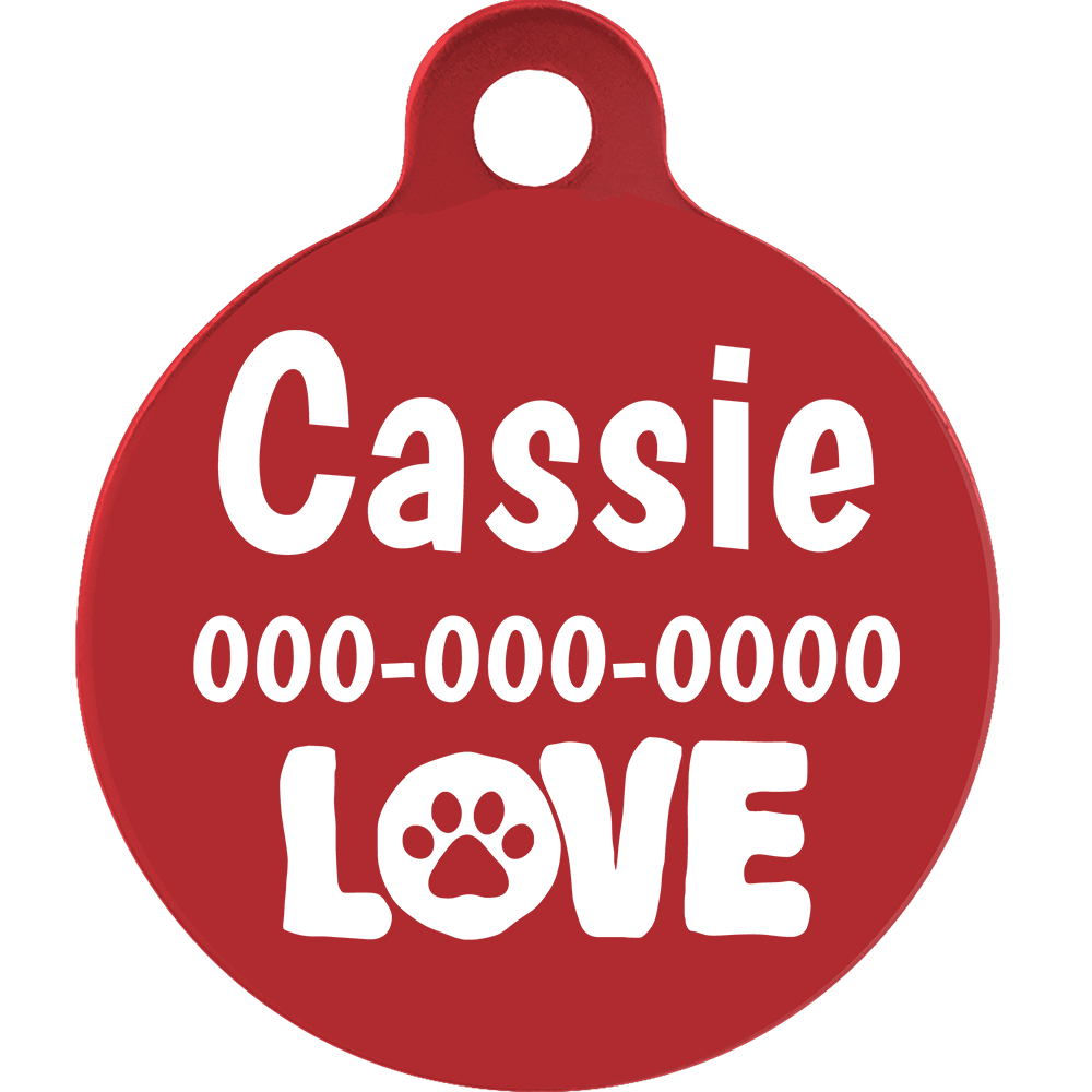 Round Medallion Anodized Aluminum Pet Tags