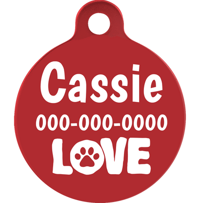 Round Medallion Anodized Aluminum Pet Tags