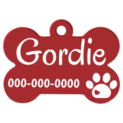 Anodized Aluminum Bone Pet Tags