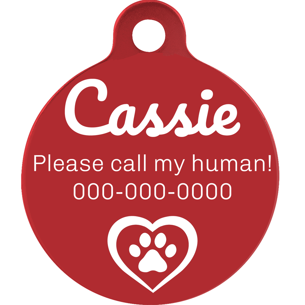 Round Medallion Anodized Aluminum Pet Tags