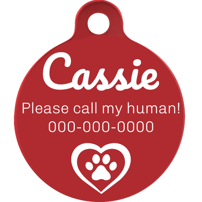 Round Medallion Anodized Aluminum Pet Tags