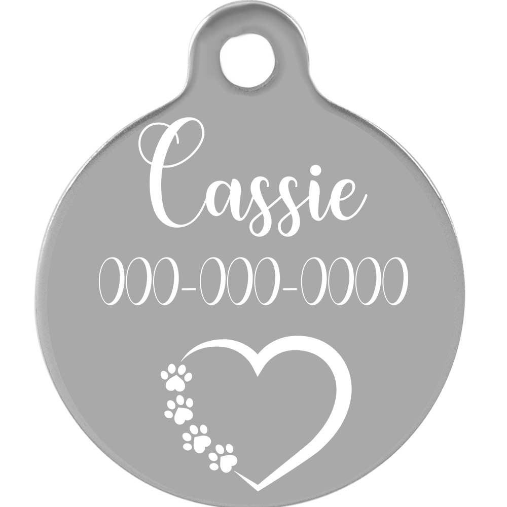 Round Medallion Anodized Aluminum Pet Tags