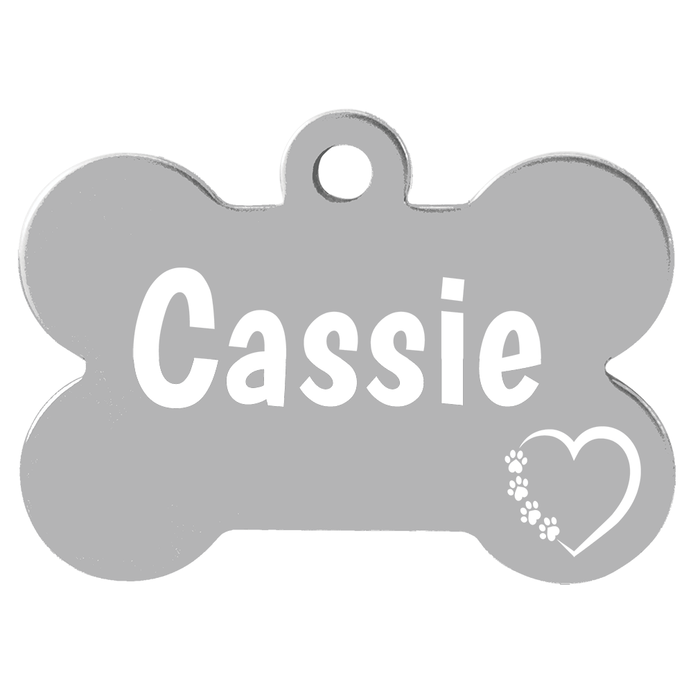 Anodized Aluminum Bone Pet Tags
