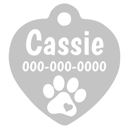 Heart Shaped Anodized Aluminum Pet Tags