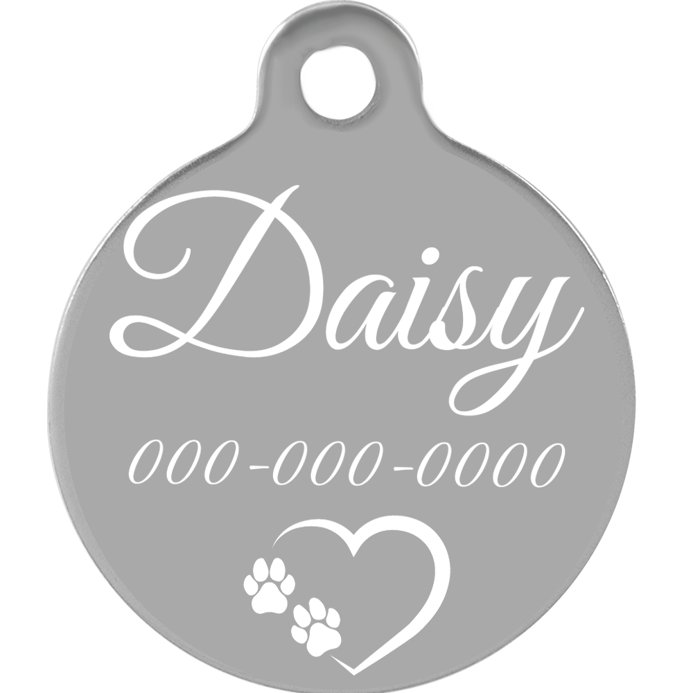 Round Medallion Anodized Aluminum Pet Tags