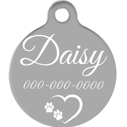 Round Medallion Anodized Aluminum Pet Tags