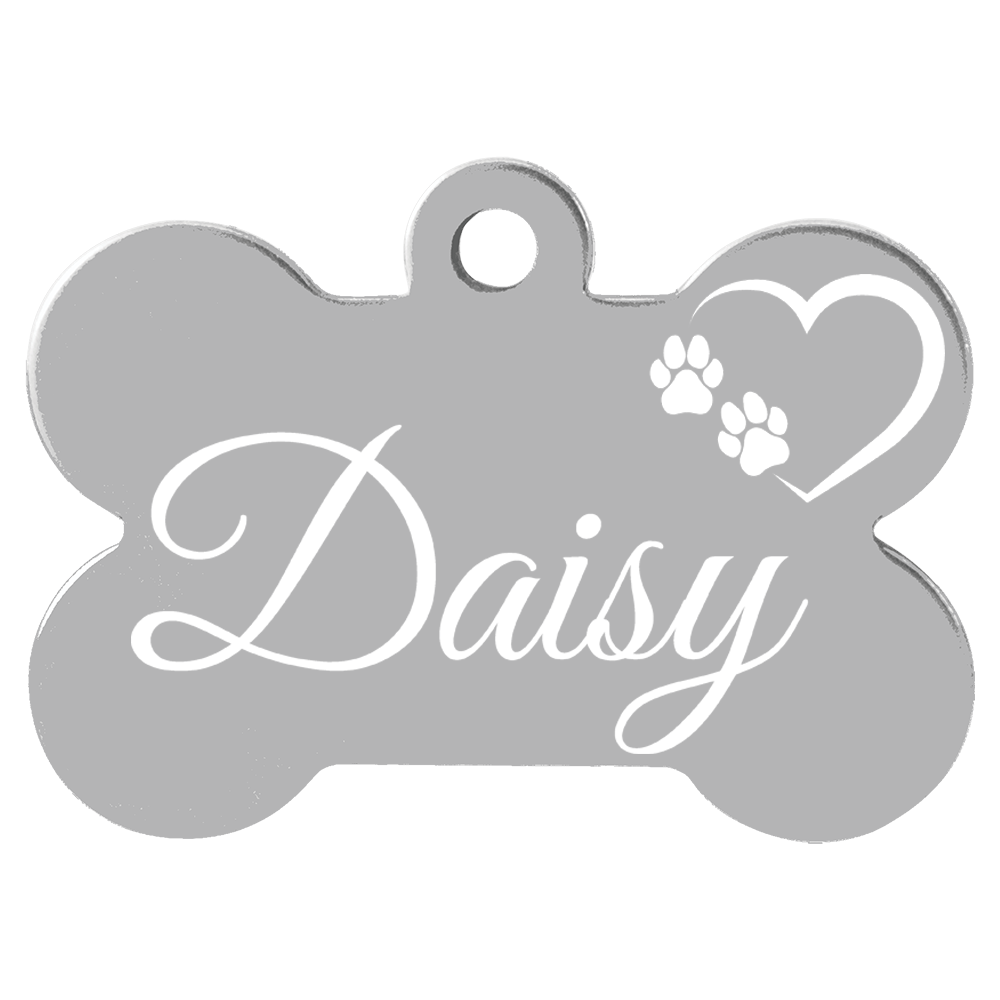 Anodized Aluminum Bone Pet Tags