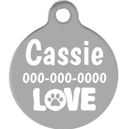 Round Medallion Anodized Aluminum Pet Tags
