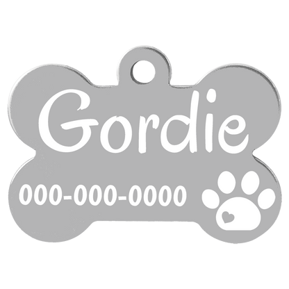 Anodized Aluminum Bone Pet Tags