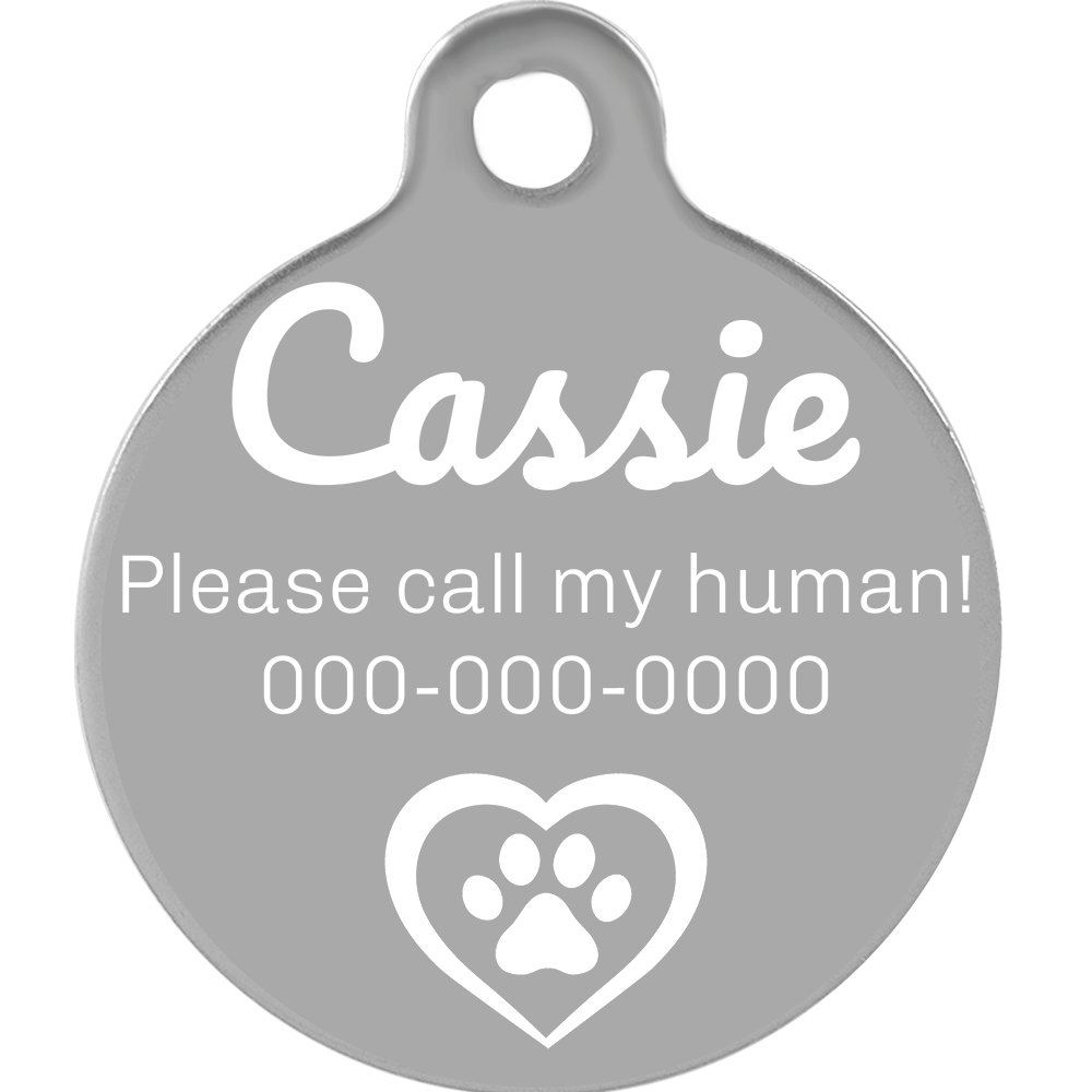 Round Medallion Anodized Aluminum Pet Tags