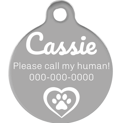 Round Medallion Anodized Aluminum Pet Tags